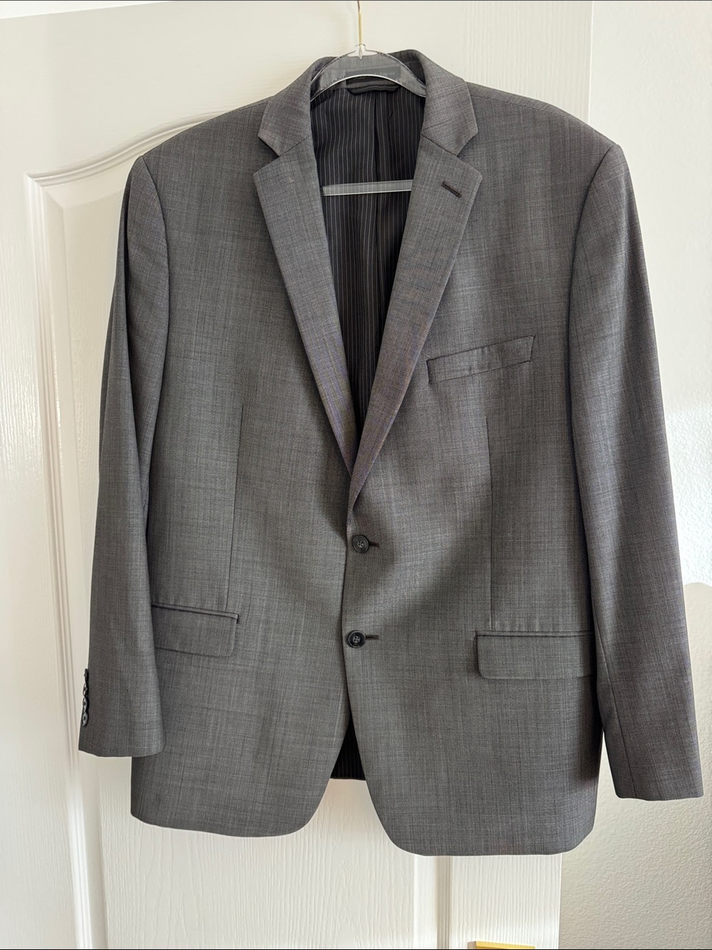 Calvin Klein Slim Fit Gray Two-Button Sport Coat